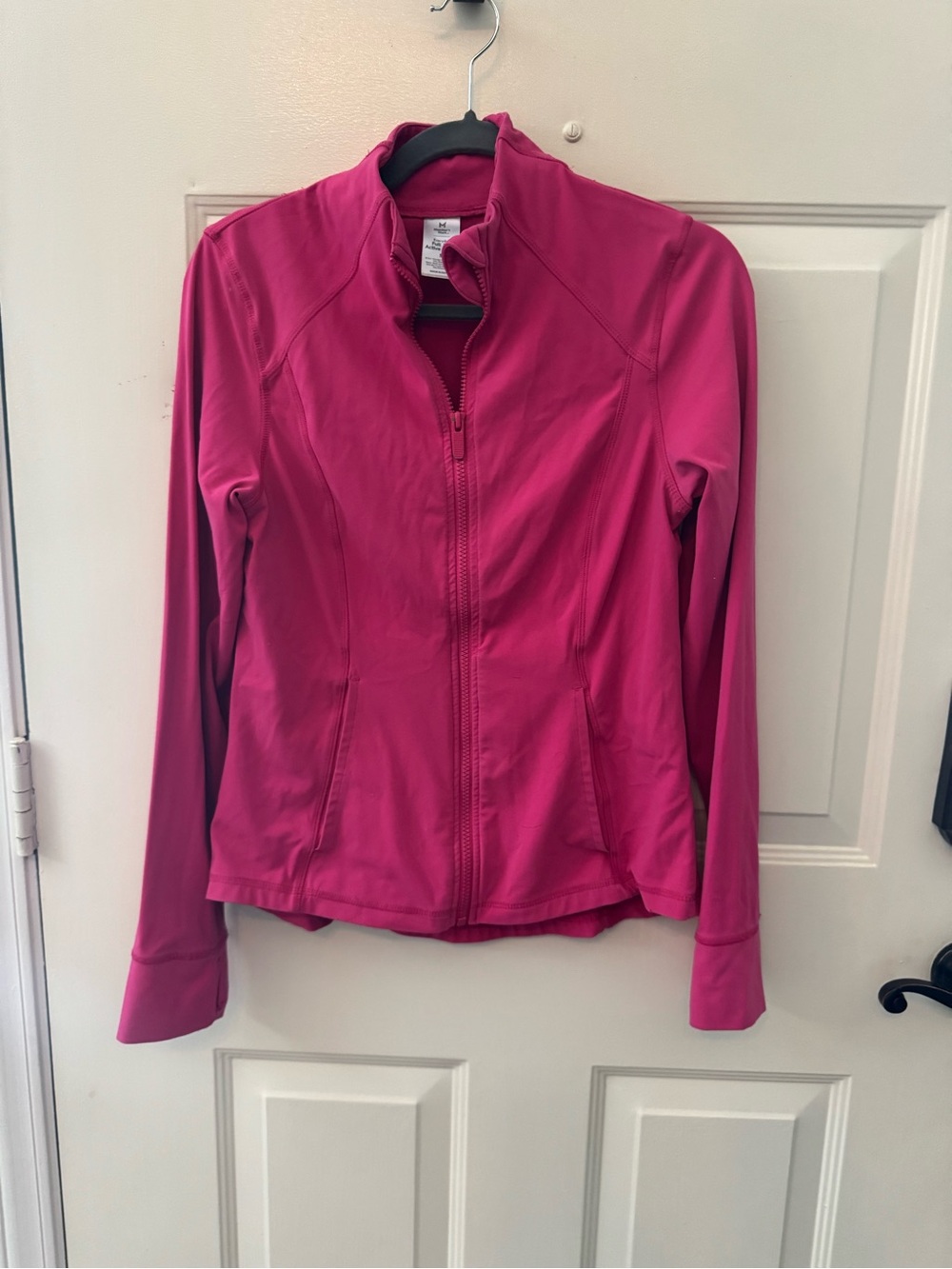 Women's Magenta Zip-Up Utility Jacket